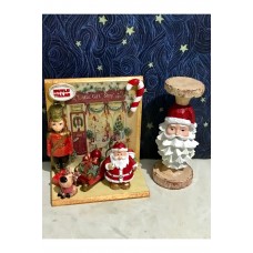 Yılbaşı Temalı Ahşap Minyatür Pano Ve Noel Baba Mumluk Biblo